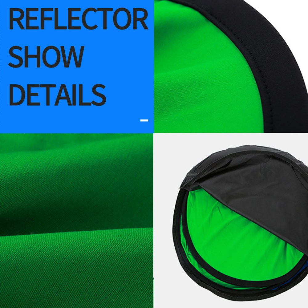 100x150CM Oval Collapsible Portable Reflector Blue And Green Screen Chromakey Photo Studio Light Reflector For Photography