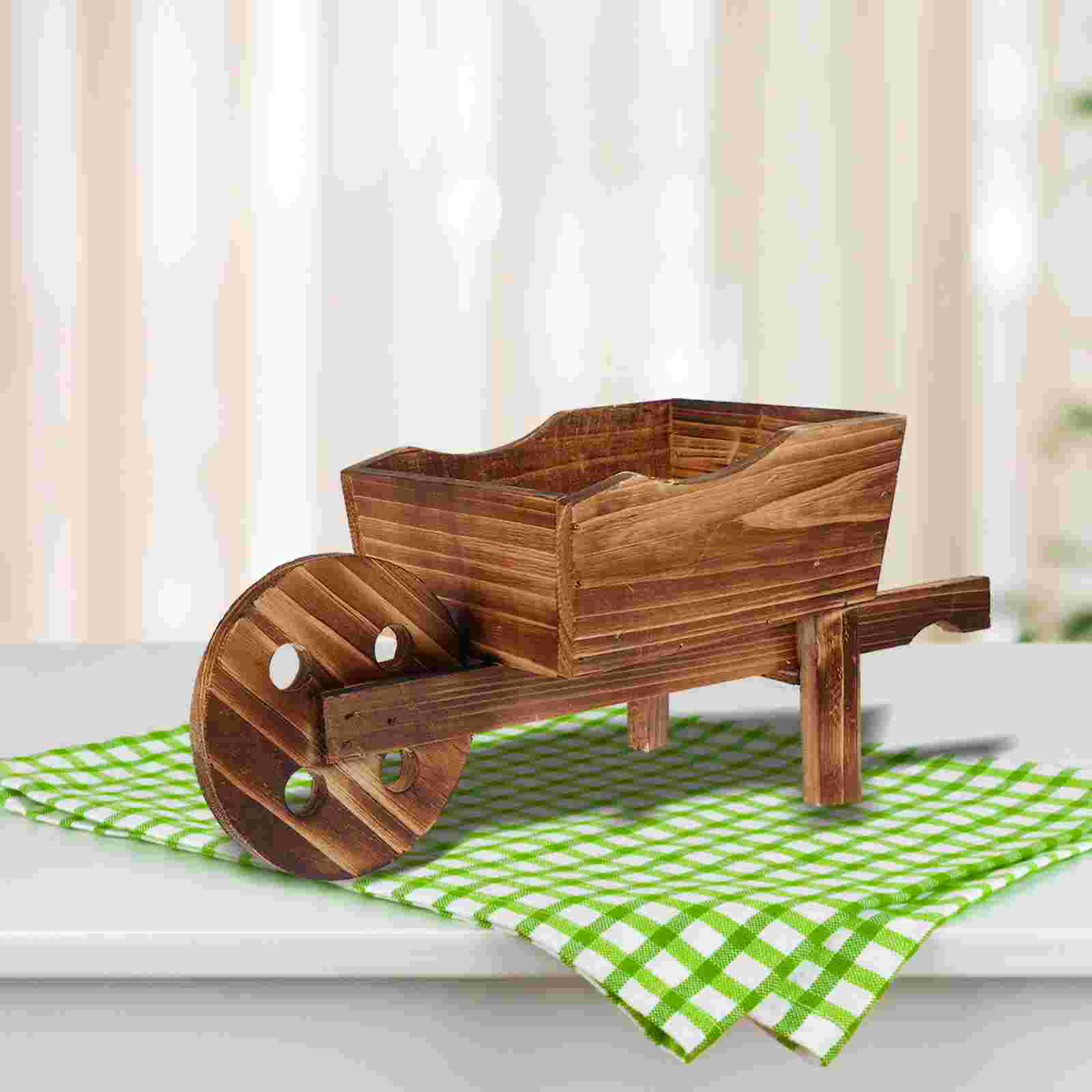 Macetas de flores a granel, maceta de carretilla Ornamental para plantas, carrito de madera, soporte de camión