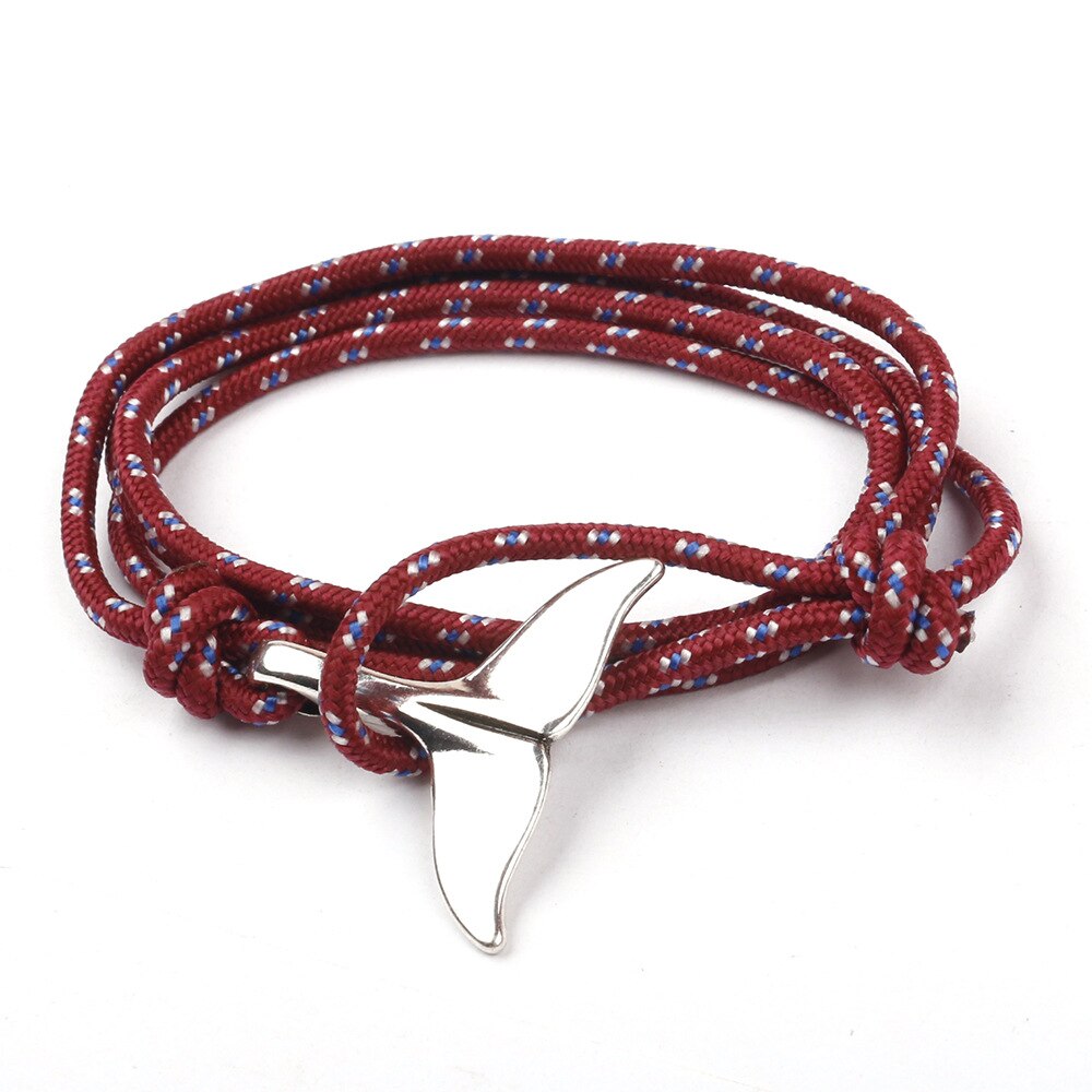 Nylon Bracelets For Men Women Couple Wrap Braided Wristband Male Bracelet Rope Hook Anchor Bangle Handmade pulseras: SW-09