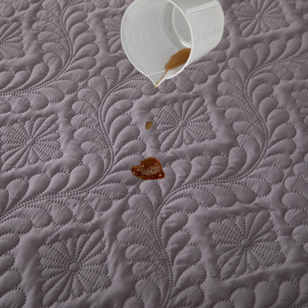 Waterdichte Matrasbeschermer Effen Kleur Gewatteerde Reliëf Premium Matras Protector Ademend Geruisloze Matras Pad Cover