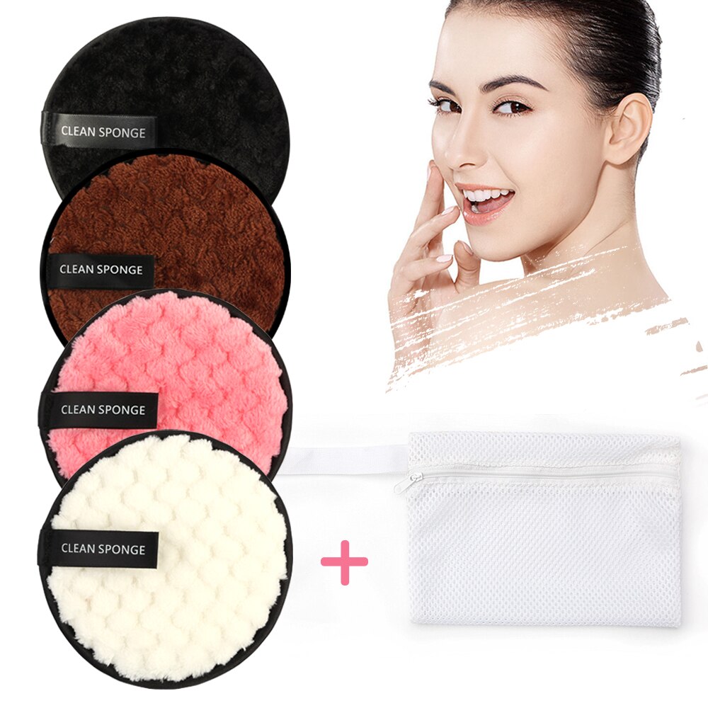Mikrofaser Tuch Pads Entferner Gesicht Reinigung Handtuch Mehrweg Reinigung machen-hoch Schwamm Doppel Schicht Nagel Kunst Reinigung Wischen Werkzeuge