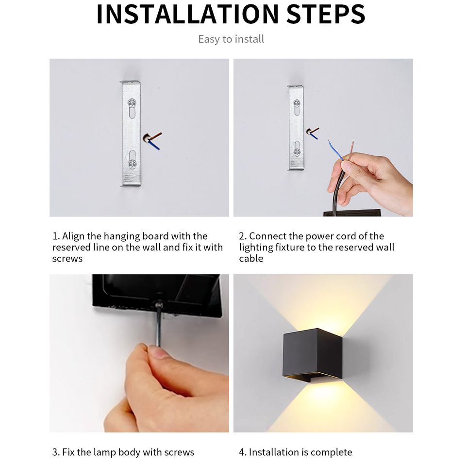 LED Moderne Wandlamp AC110V 220V 6W Koud Wit/Warm Wit Verstelbare Opbouw Kubus Led Tuin veranda Licht Binnen Buiten