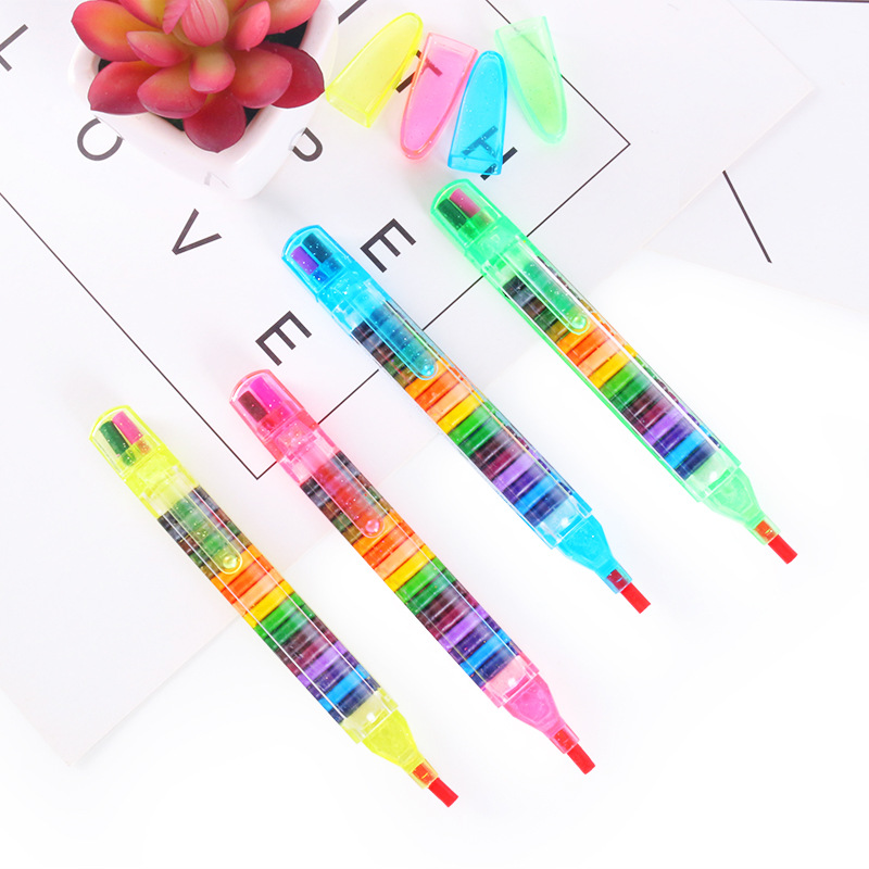 20 colores/piezas lindo Kawaii crayones aceite Pastel color Graffiti pluma para niños pintura dibujo suministros estudiante papelería