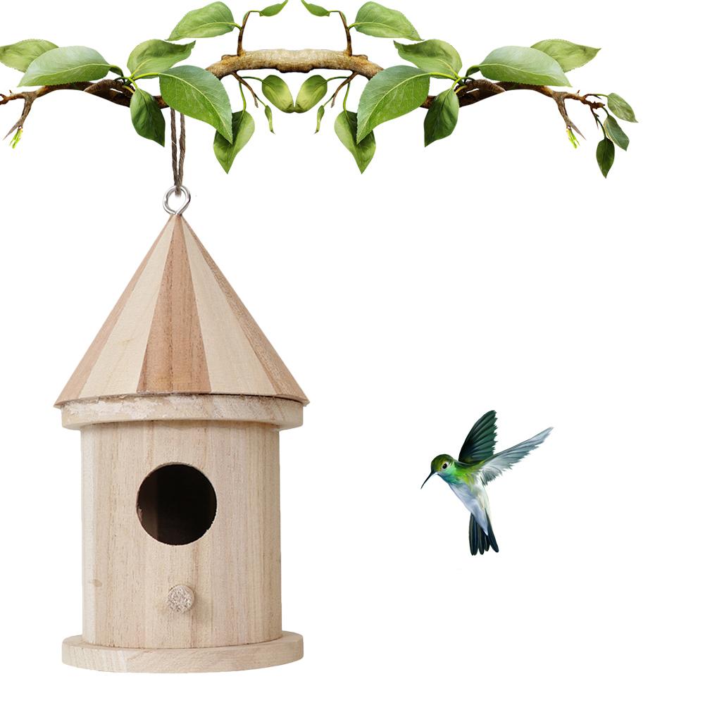 Newest DIY Bird House Bird Nest Outdoor Hanging Bird Feeder Kids Crafts for Outdoors Garden Home Decoration #CW: B