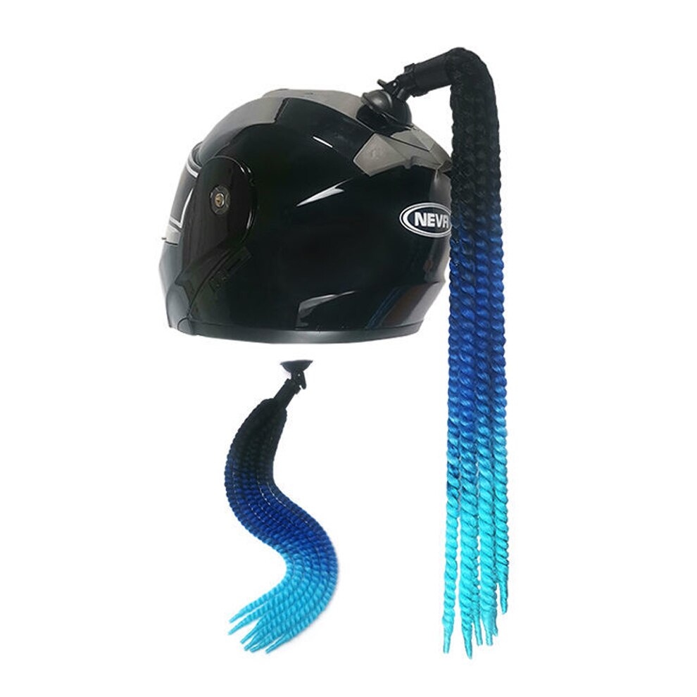 Punk stil motorcykel hjelm dreadlocks kvinder hjelm dreadlocks hestehale fletning motocross cykelhjelm punk hår dekoration: Z8