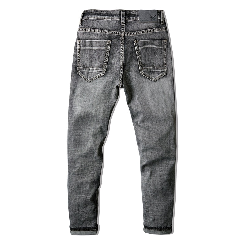 Gewassen italiaanse herenjeans van het merk balplein, rechte pasvorm, distressed en gescheurde jeans voor heren.: 40