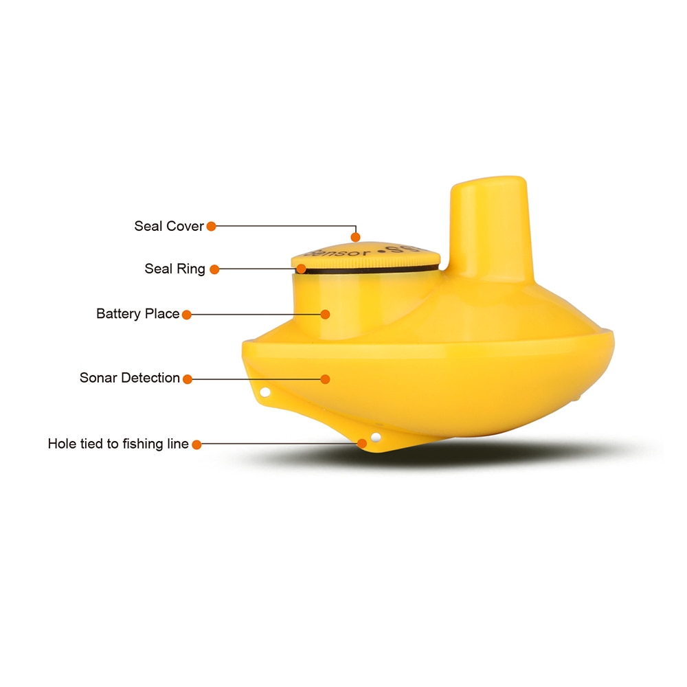 Sensor de sónar inalámbrico de profundidad de agua de 45M, transductor de buscador de pesca, accesorios de pesca, aparejos de pesca