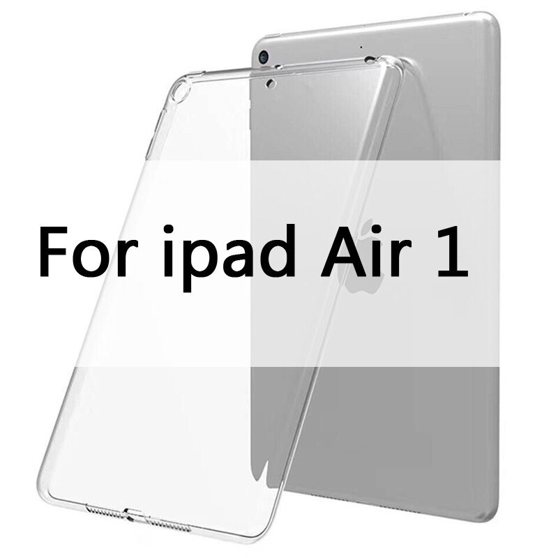 Case For iPad 10.2 MiNi 2 3 4 5 TPU Transparent Silicone Shockproof Cover For iPad Pro 10.5 Air 1 2 Back Case: For ipad Air 1