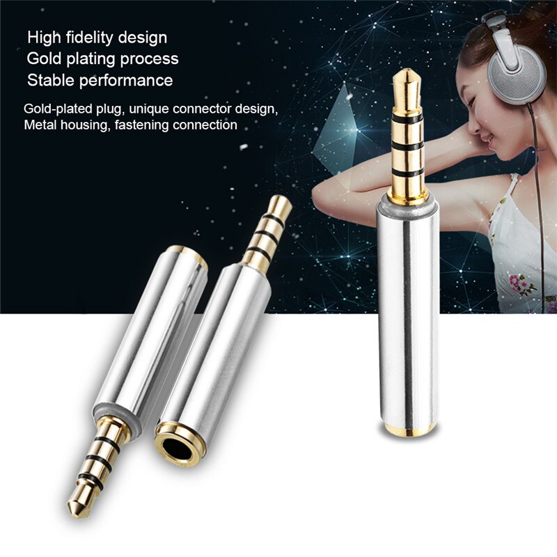 Robotsky Universial 3.5Mm Man-vrouw Audio Adapter Ctia Om Omtp Hoofdtelefoon Oortelefoon Jack Converter Voor Iphone Htc Samsung