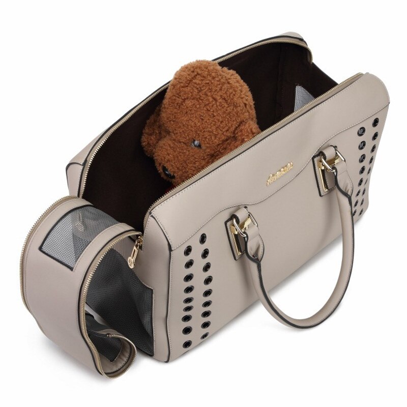 Luxe Pu Lederen Huisdier Draagtas Reizen Handtas Kleine Kat Hond Draagtas Draagbare Outdoor Pet Carrier Levert