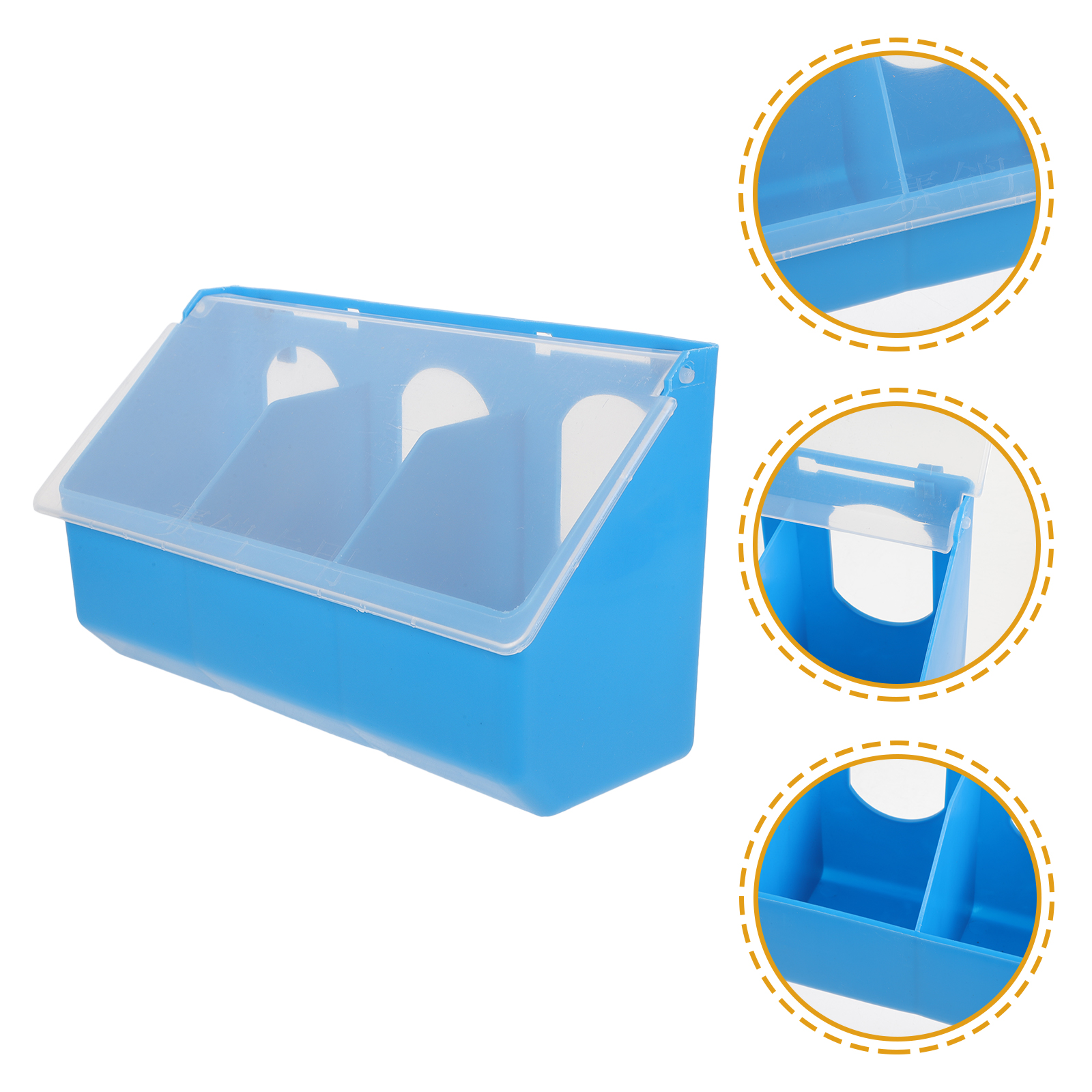 Hangable Pigeon Feeder Multi-Grid Pigeon Food Storage Box Bird Cage Hanging Feeder for Poultry Pigeon Parrot Food Storage Case