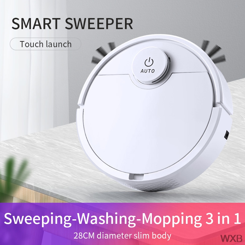 Robot aspirador 3 en 1 para suelo inteligente, aspirador multifuncional con USB, succión automática, robot de limpieza