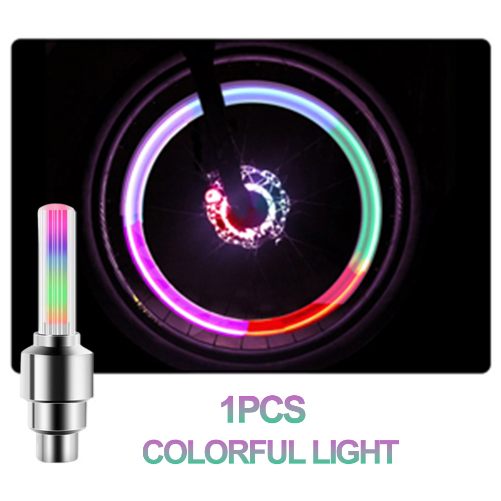Luz LED para válvula de bicicleta, luz de neón para radios de bicicleta, luz para válvula de neumático de bicicleta, luz de advertencia de conducción nocturna, accesorios para bicicleta: Blanco