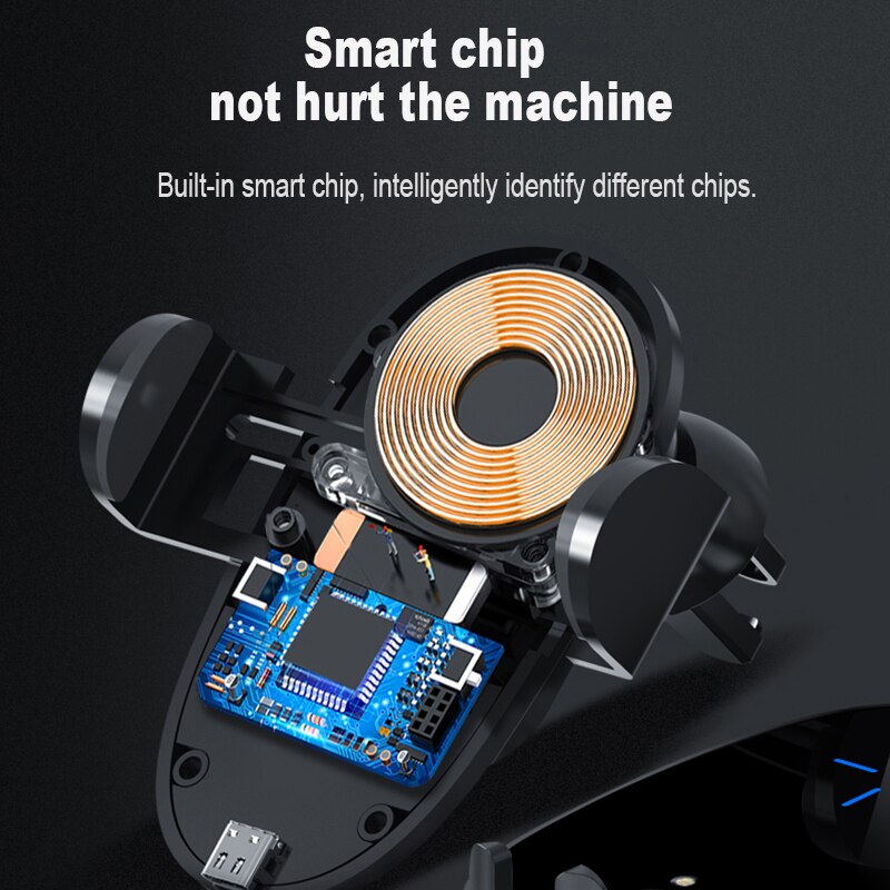 15W Drahtlose Ladegerät Auto Telefon Halfter Qi Induktion Sensor Schnelle Ladestation Halterung Für Samsung Huawei iPhone 12 11 Profi 8 Xiaomi