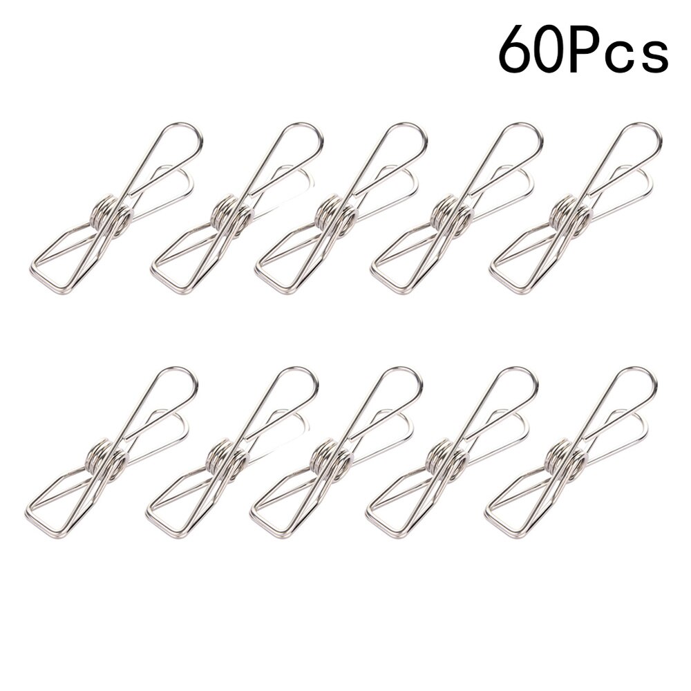 Stainless Steel Binder clip Multi-purpose Sturdy Utility CLips Sock Pins for Clip Clothes
