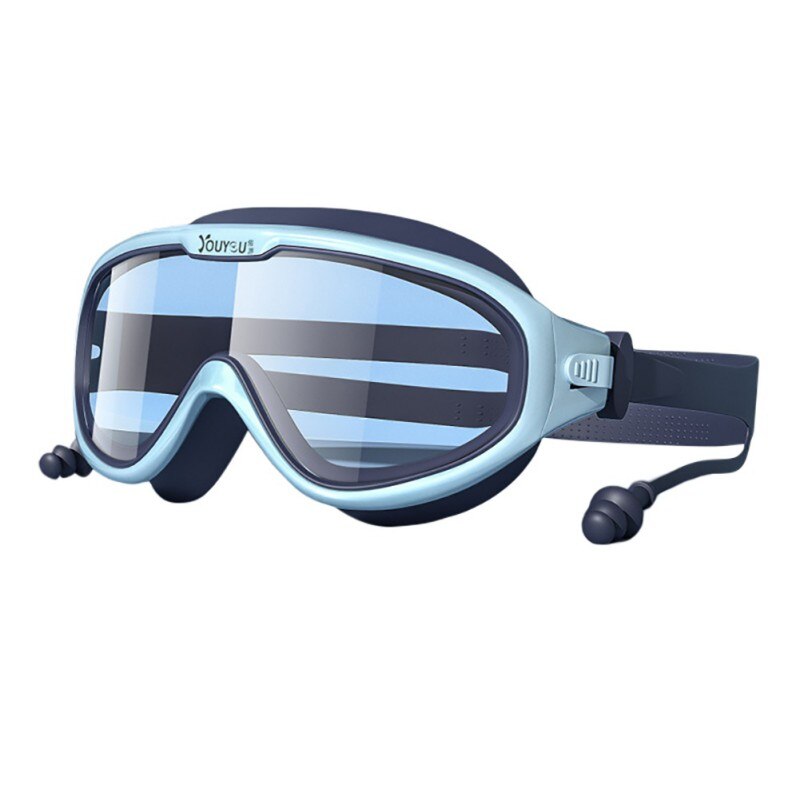 Children's Swimming Goggles Big Frame Boys And Girls Earplugs Set Waterproof And Anti-Fog Swimming Goggles: CHL