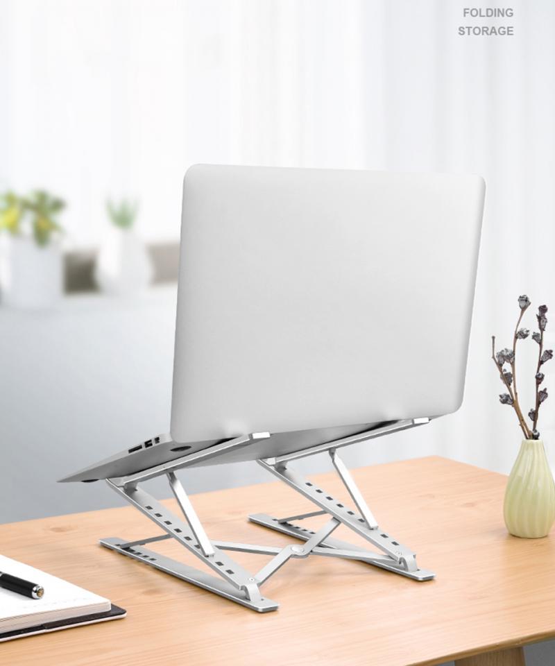 Lightweight Laptop Cooling Stand Aluminum Alloy Vertical Laptop Stand Foldable Tablet Stand Bracket Laptop Holder For MacBook