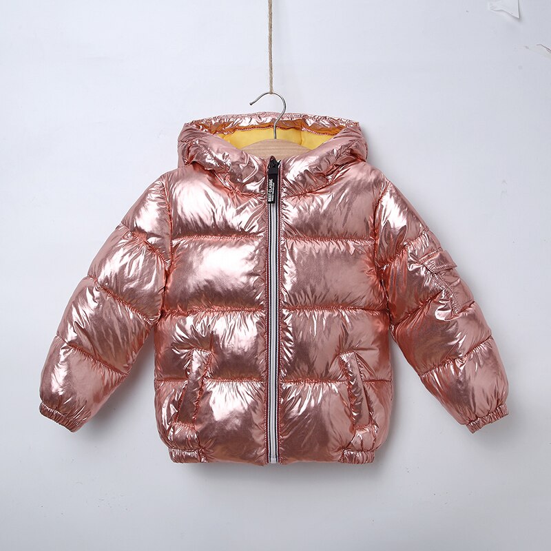 Boys coats winter jacket kids down cotton coat Waterproof snowsuit pink Gold silver jacket Hooded parka girls down coats