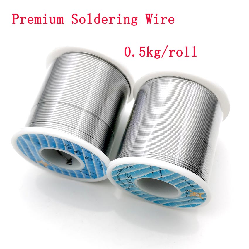 Premium Soldering Wire 63/37 2%Flux Tin Lead 0.5~2mm Rosin Core Soldering Wire Reel Melt Rosin Core Solder Soldering 0.5kg/pc