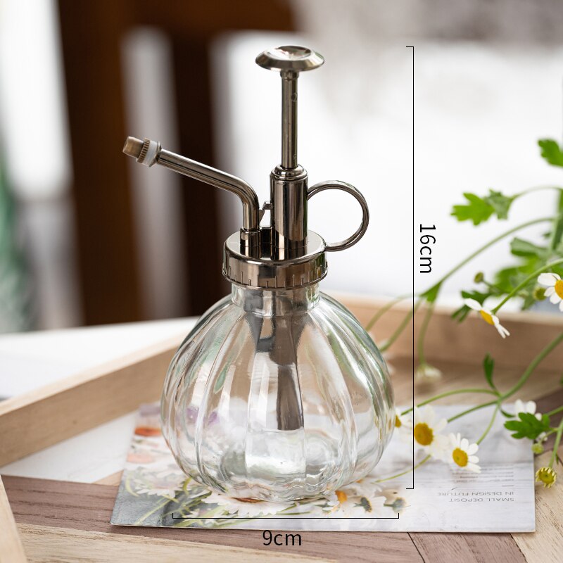 Glas præget lufttryk havearbejde lille vandkande desinfektion vanding flaske husholdnings glas sprayflaske: D2-1 stk