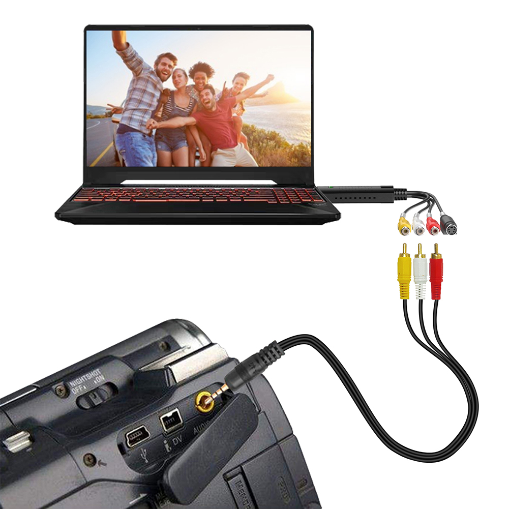 Carte de Capture vidéo USB 2.0 VHS TV DVD magnétoscope VHS vers convertisseur numérique carte adaptateur de Capture Audio RCA vers USB dispositif de Capture vidéo