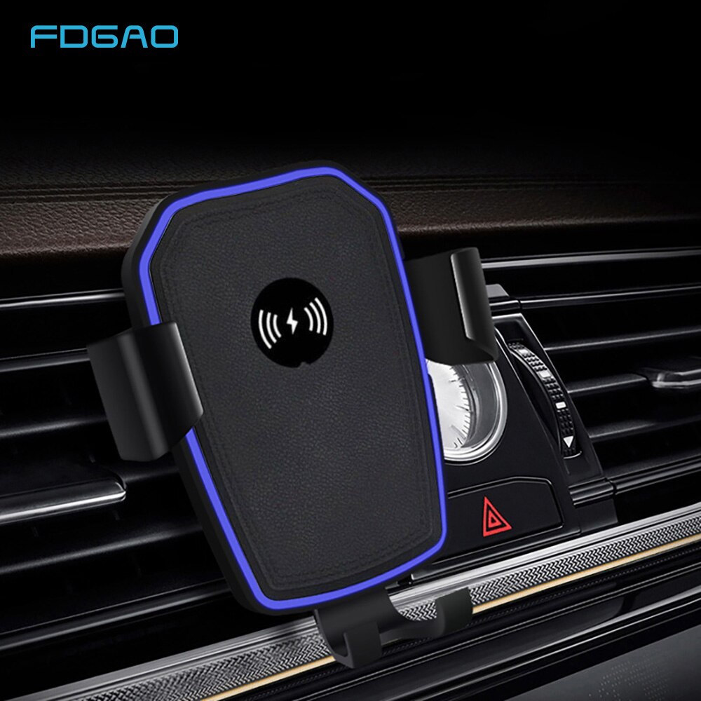 FDGAO SNELLE 10W Qi Wireless Car Charger Air Vent Mount Phone Holder Voor iPhone XS XR X 8 11 samsung S10 S9 S8 Xiao mi mi 9 huawei