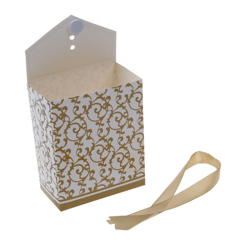 100pcs box candy wedding christening wedding box gold box decorative accessory is married