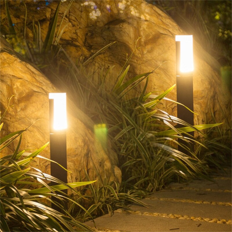 1PCS Waterproof LED Garden Lawn Lamp MOdern Aluminum Pillar Light Outdoor Courtyard Villa Landscape Lawn Bollards Light
