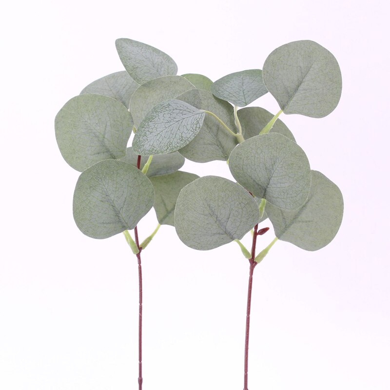 Artificial Flower Eucalyptus Leaves Stems Eucalipto Branches Artificial Plants for Floral Bouquets Wedding Green Decor