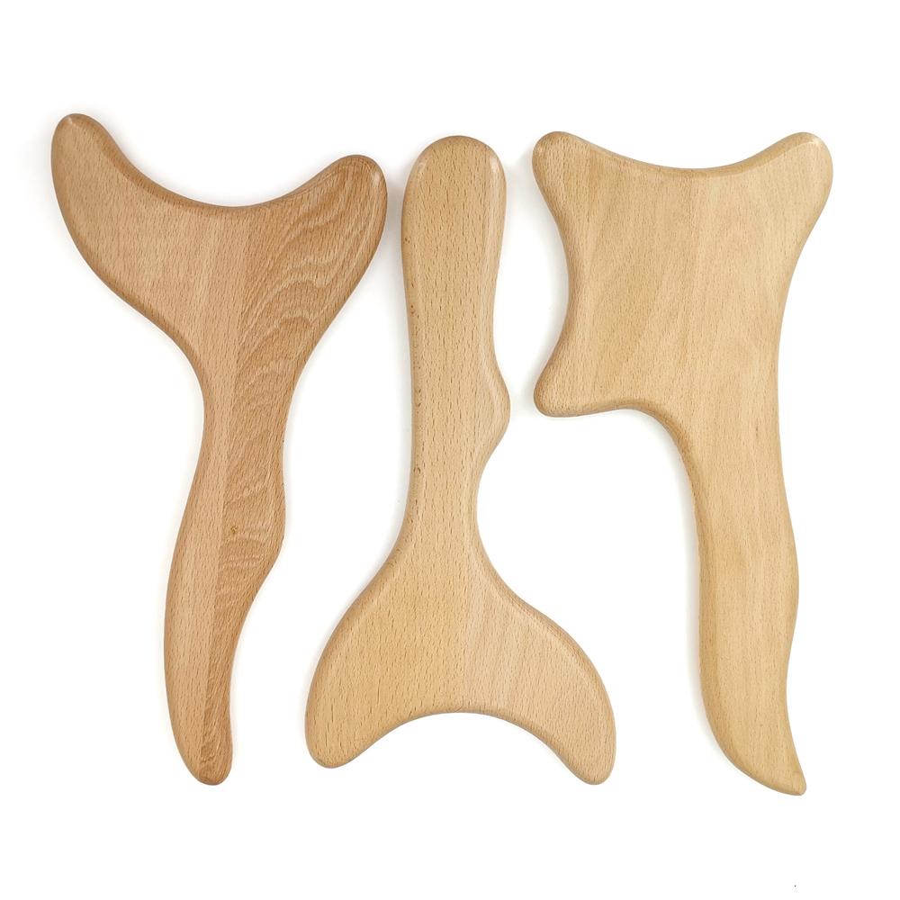 Planche à gratter en bois de hêtre, outil de massage Guasha pour le dos, le cou et le corps, planche de dragage de beauté méridienne satisfaite, planche d'acupuncture,