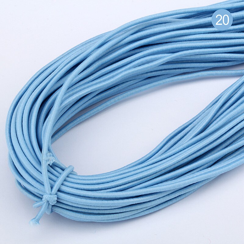 43 meter 2mm miljøvennlig rund gummi elastisk snor stretch elastiske bånd tau smykker armbånd lage plagg tag gjør selv håndverk: 20