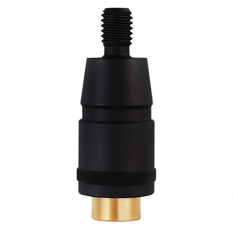 1Pc Fishing Rod Connector 8mm Screws Net Head Adapter Fishing Landing Harpoon Dip Aluminum Alloy Net Rod Parts: Black