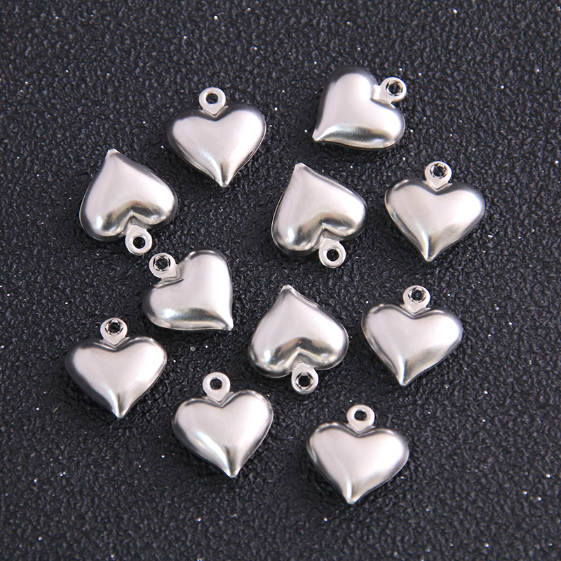 20 stücke Reize Herz 3 Größe 316 edelstahl Silber Farbe Anhänger Antiken Schmuck, sterben DIY Handgemachten Handwerk: 12x13mm