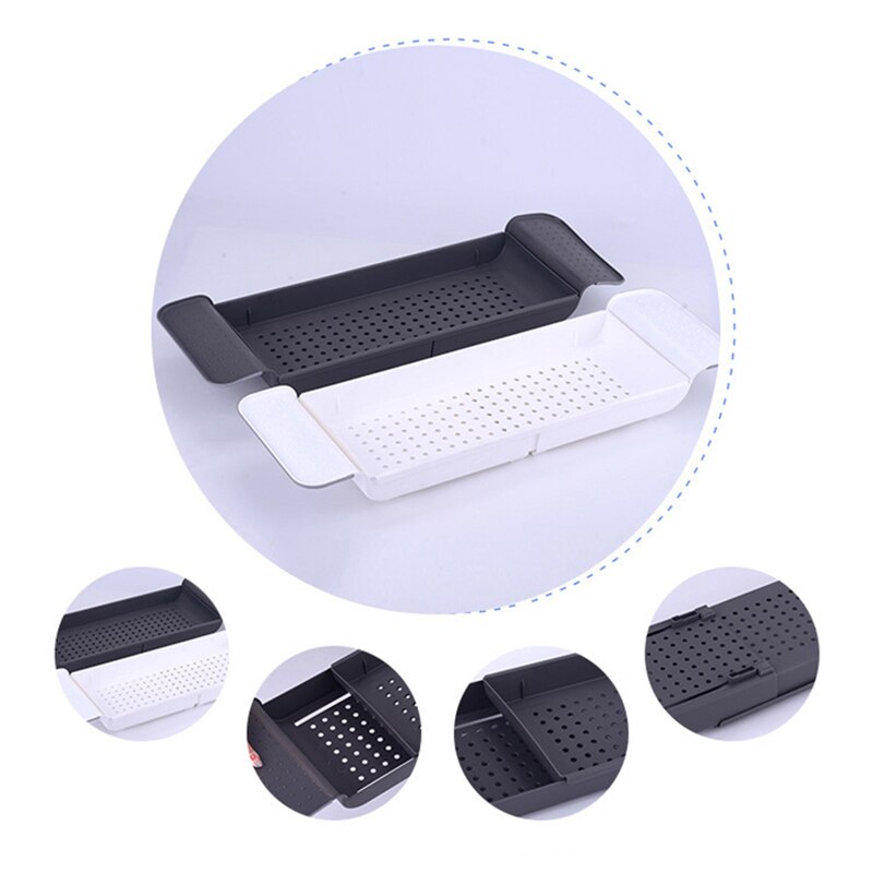 Bad Opbergrek Intrekbare Bad Lade Plank Bad Badkamer Gereedschap Handdoek Snacks Opslag Plank Gootsteen Afvoer Houder