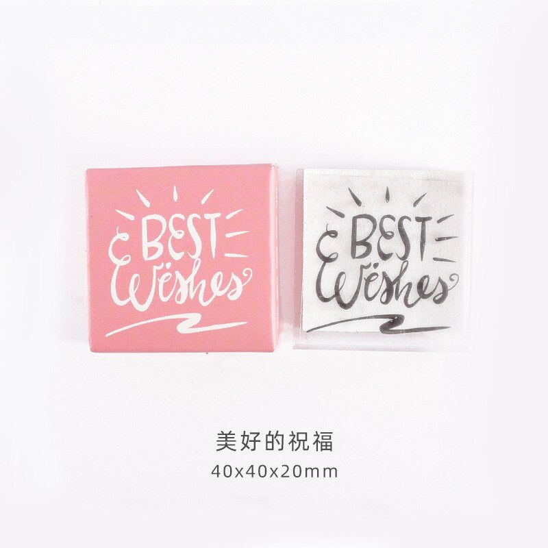 Acrylic Greeting Clear Stamping Blocks Tools Stamp for DIY Scrapbooking Crafts Cards Journal: B