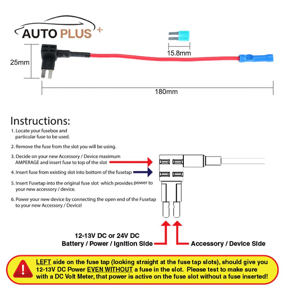 Micro 2 Micro II ATA Standard Fuse Add A Circuit 32V 15A Car Blade Fuse Auto Vehicle Circuit Protection with Fuse Adapter