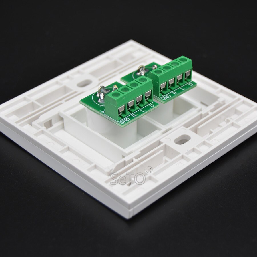 SeTo plaque frontale prise murale | Type 86 Ports Double XLR connecteur plaque murale, plaque frontale Keystone