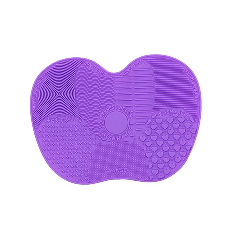 Silicone Make Brush Cleaner Foundation Make-Up Borstel Scrubber Board Pad Make Up Wassen Borstel Gel Cleaning Mat Handgereedschap: Purple