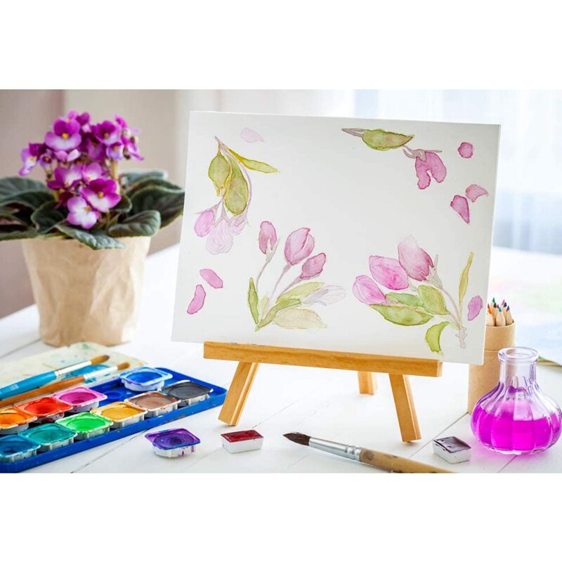 Solid Wood Display Easel, Mini Easel, Desktop Stand, Used for Canvas, Children'S School Crafts, Activity Logo Photos