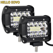 2PCS 4 inch LED Bar LED Work Light Bar for Driving Offroad Boat Car Tractor Truck 4x4 SUV ATV 12V 24V Rated 60W Actual 15W