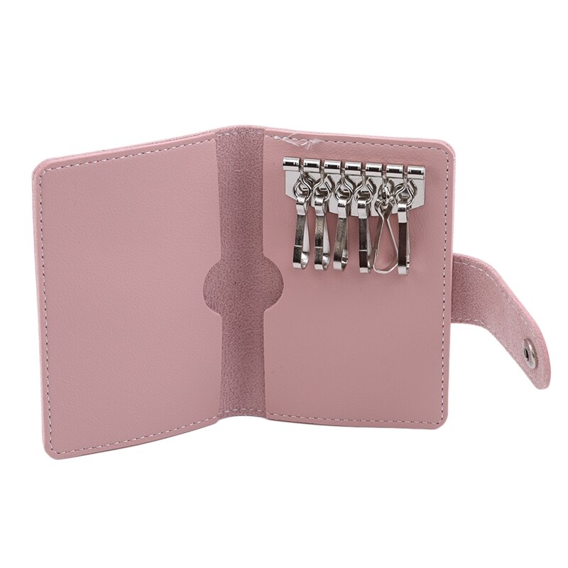 PU Leather Key Wallet Card Holder Business Organizer Housekeeper Keychain Purses Men Women Pocket Pack Car Keys Bag Box