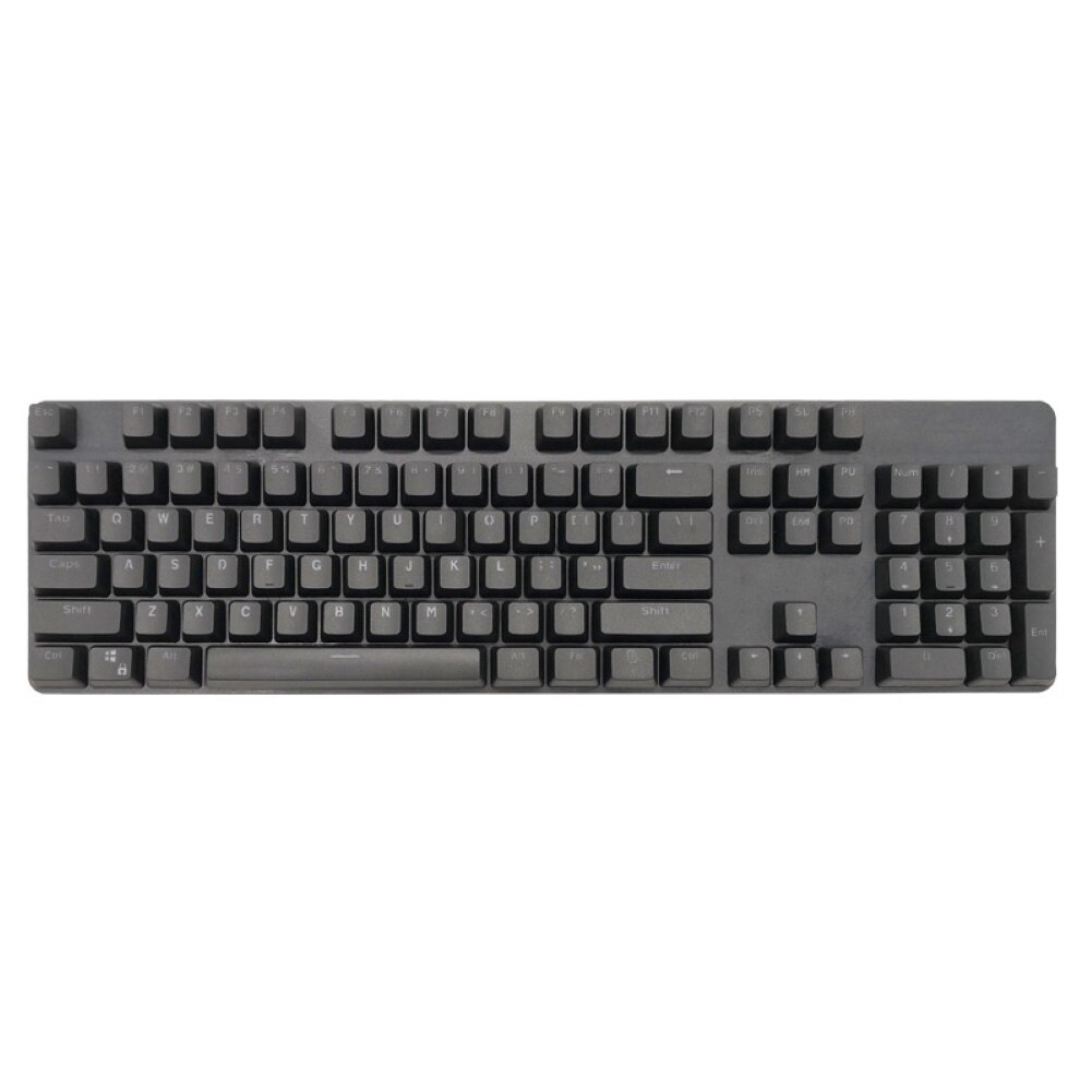 104Pcs/Set PBT Universal Backlit Key Cap Keycaps for Cherry Mechanical Keyboard: Black