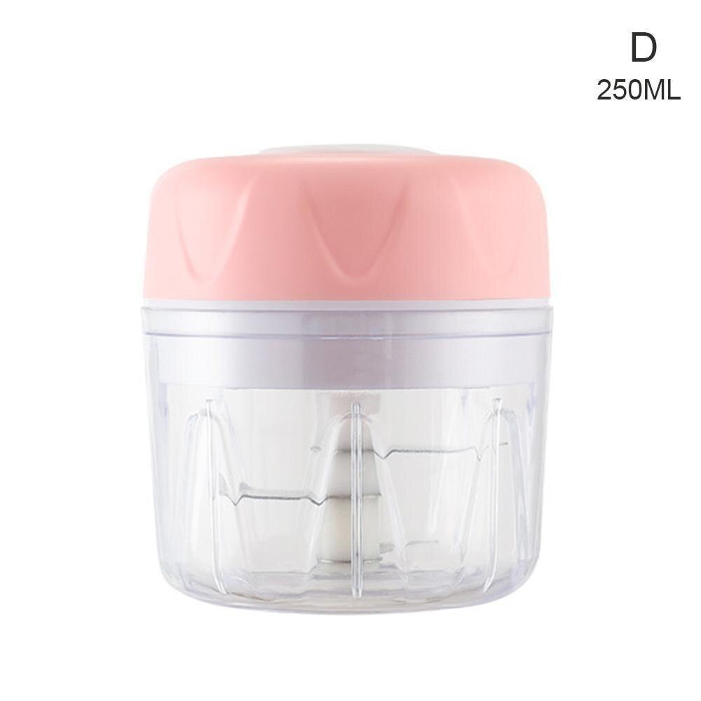 Multifunction Household Mini Food Chopper Wireless Electric Vegetable Processor Kitchen Press Tool Garlic Food Mincer Grind A5T0: D