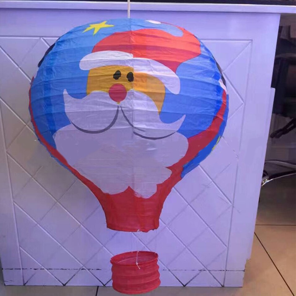 1 stk julemand elg luftballon 12 tommer papir lanterne lampeskærm loftslampe jule juledekor festdekoration