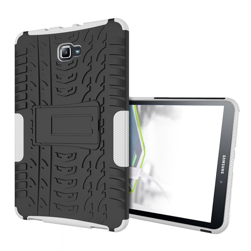 Coque pour Samsung galaxy Tab A6 SM-T580 TAB A SM-T585, étui en TPU + PC pour tablette T580, 10.1,: WHITE