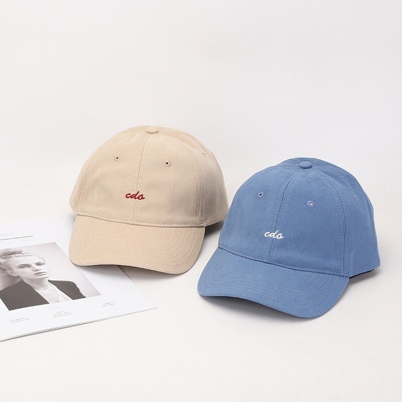 Linjw-letterborduurwerk katoenen baseballpet voor heren en dames, hiphop snapback-petten, koreaanse baseballpet voor buiten, vaderhoeden