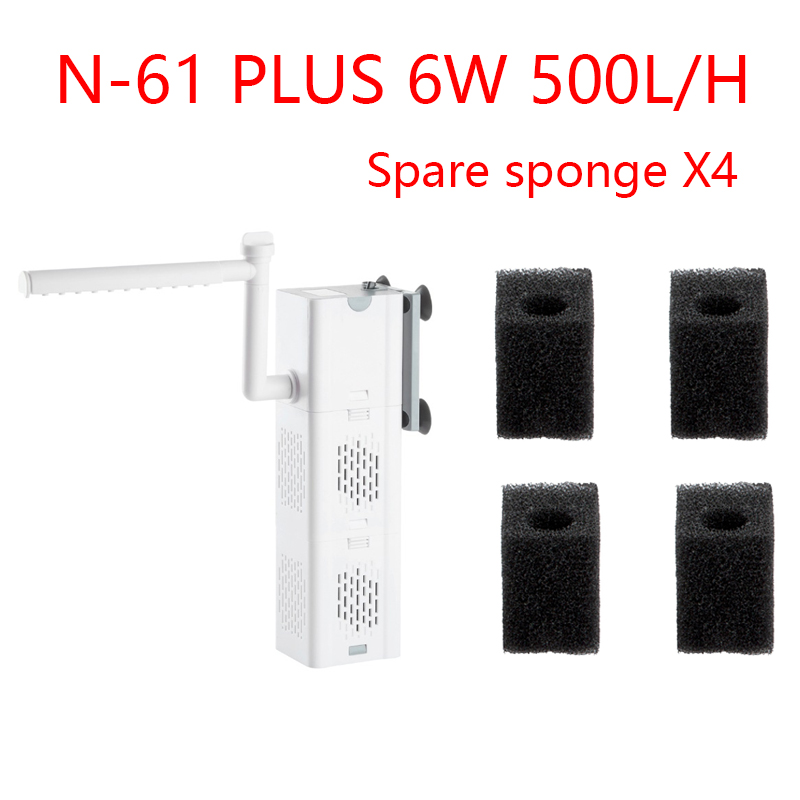 Zuurstof Lucht aquarium filter Aquarium Filter pomp Aquarium Pomp 110V 220V waterpomp aquarium DIY doos Spons bacteriën bal ring: S / Light Grey