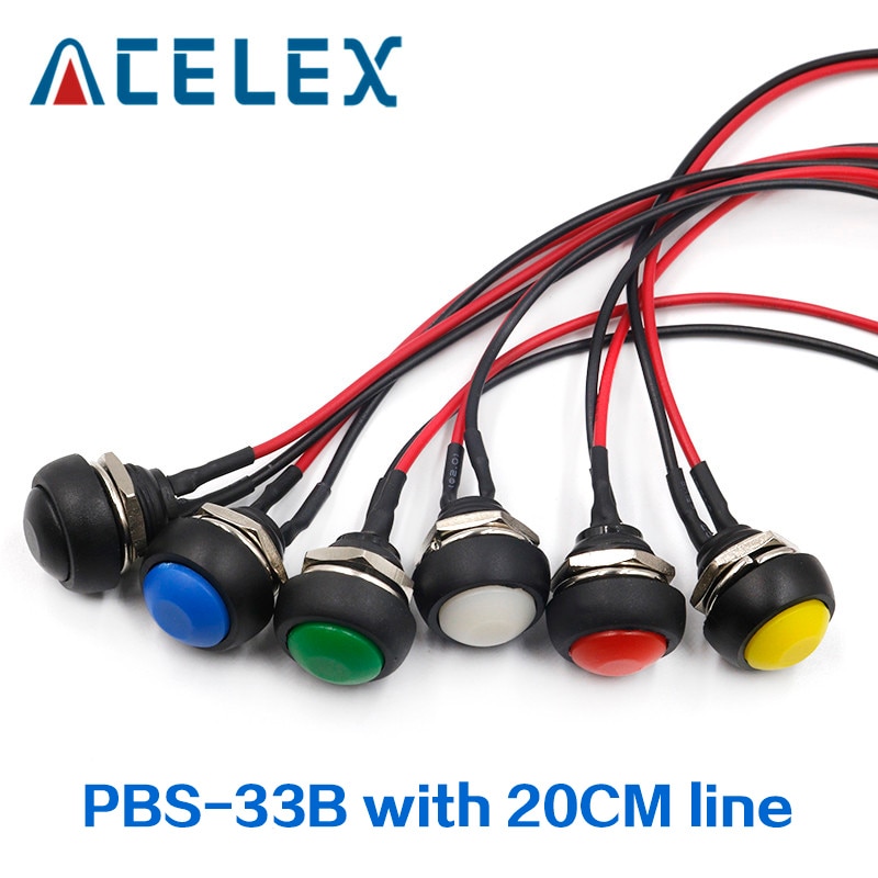 12mm PBS-33B Waterproof Momentary ON OFF Push Button Swithch Mini Round Switch