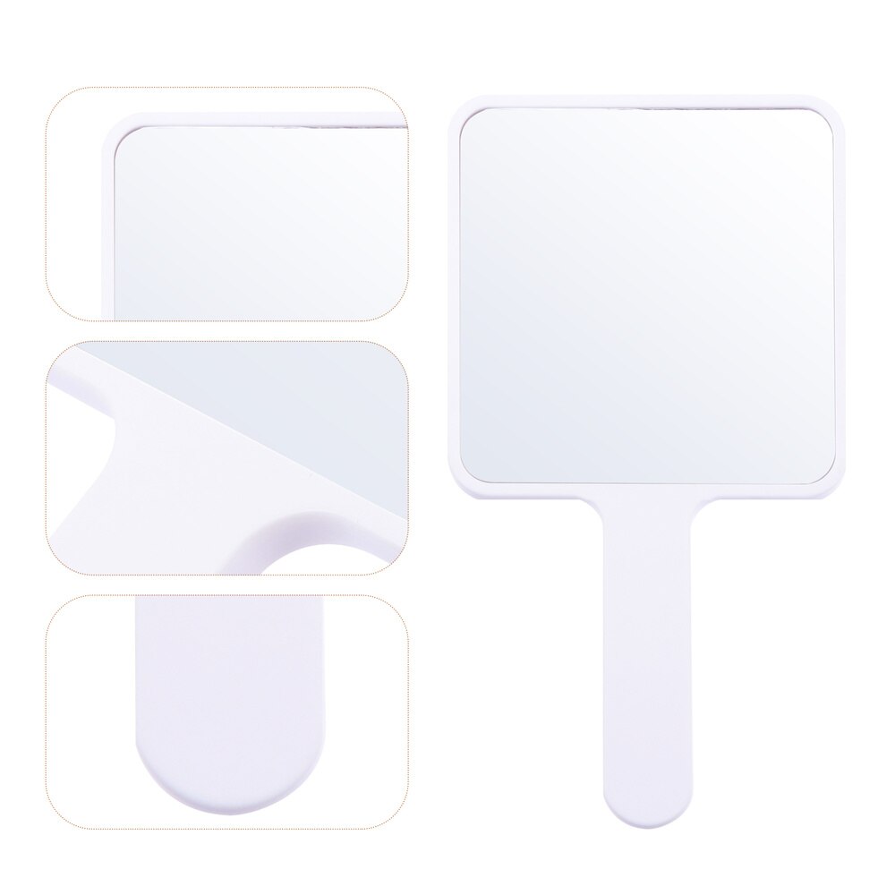 Handheld Makeup Mirror Cosmetic Mirror Portable Girls Mirror with Handle