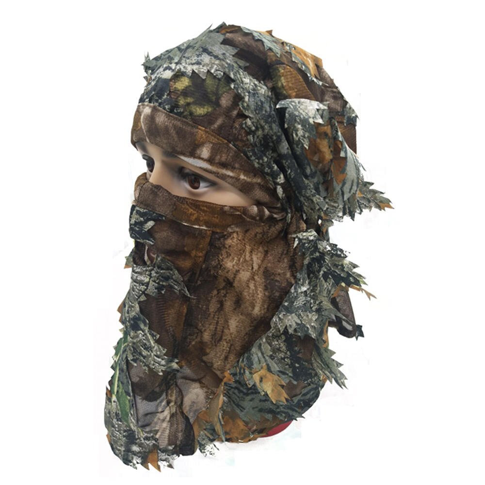 Tarnung Gesicht Maske 3D Blatt Stereo Jagd Maske Hütte Camo Gesicht Maske Sturmhaube Wald Volle Gesicht Maske Ghillie Anzüge